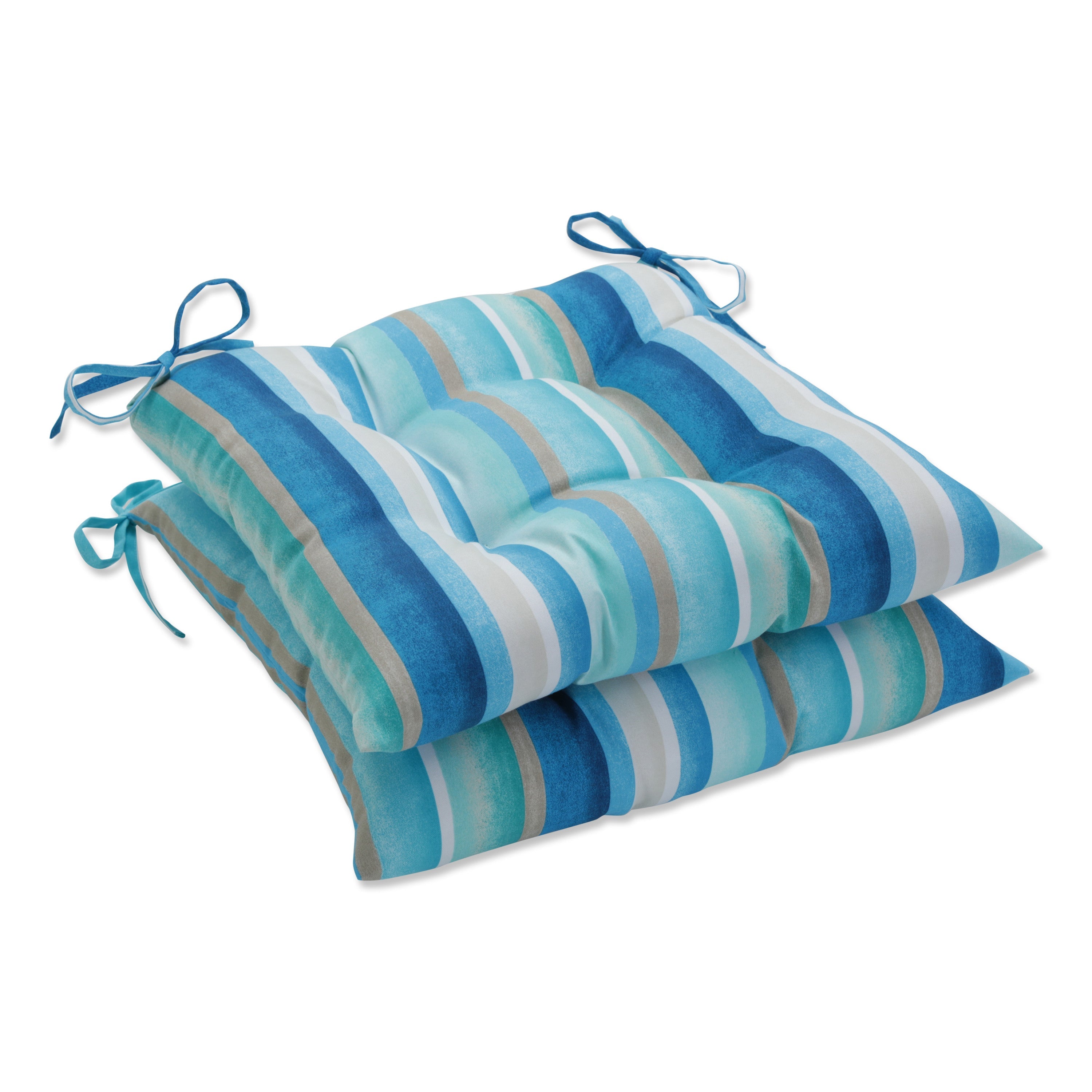Dina Seaside Blue Tufted Seat Cushions