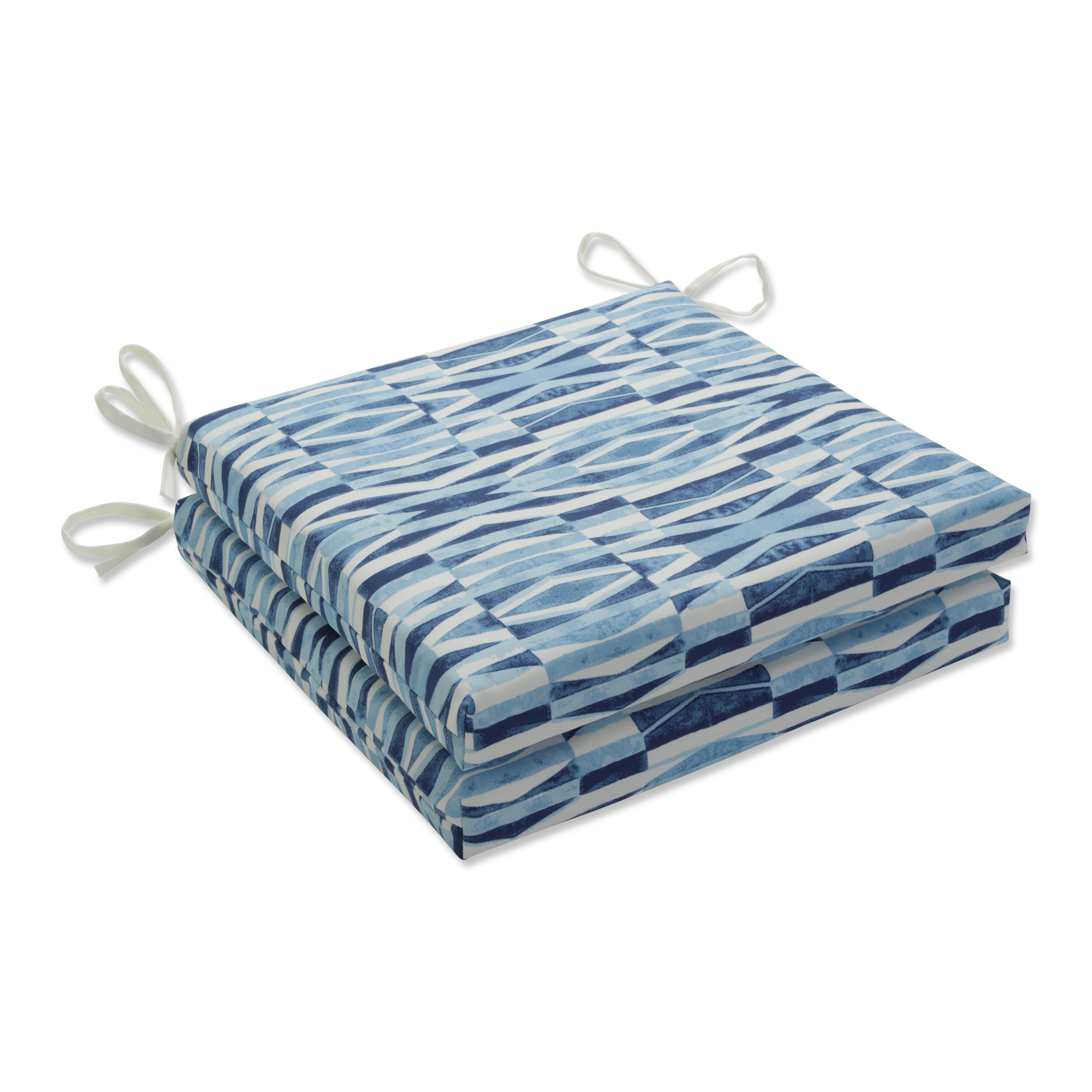 Nevis Waves Sailor Squared Corners Seat Cushion 20x20x3 (Set of 2)