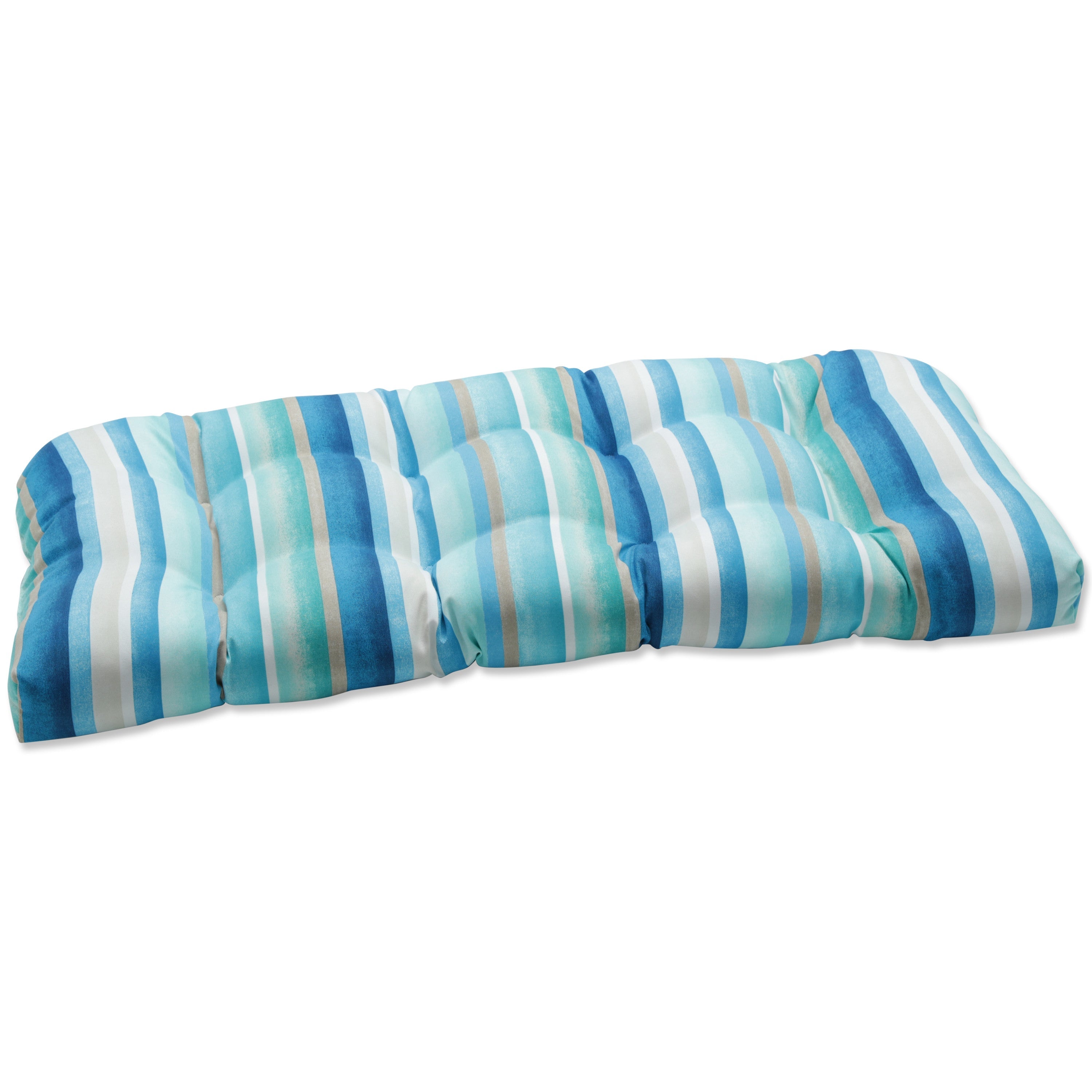 Dina Seaside Blue Wicker Loveseat Cushion