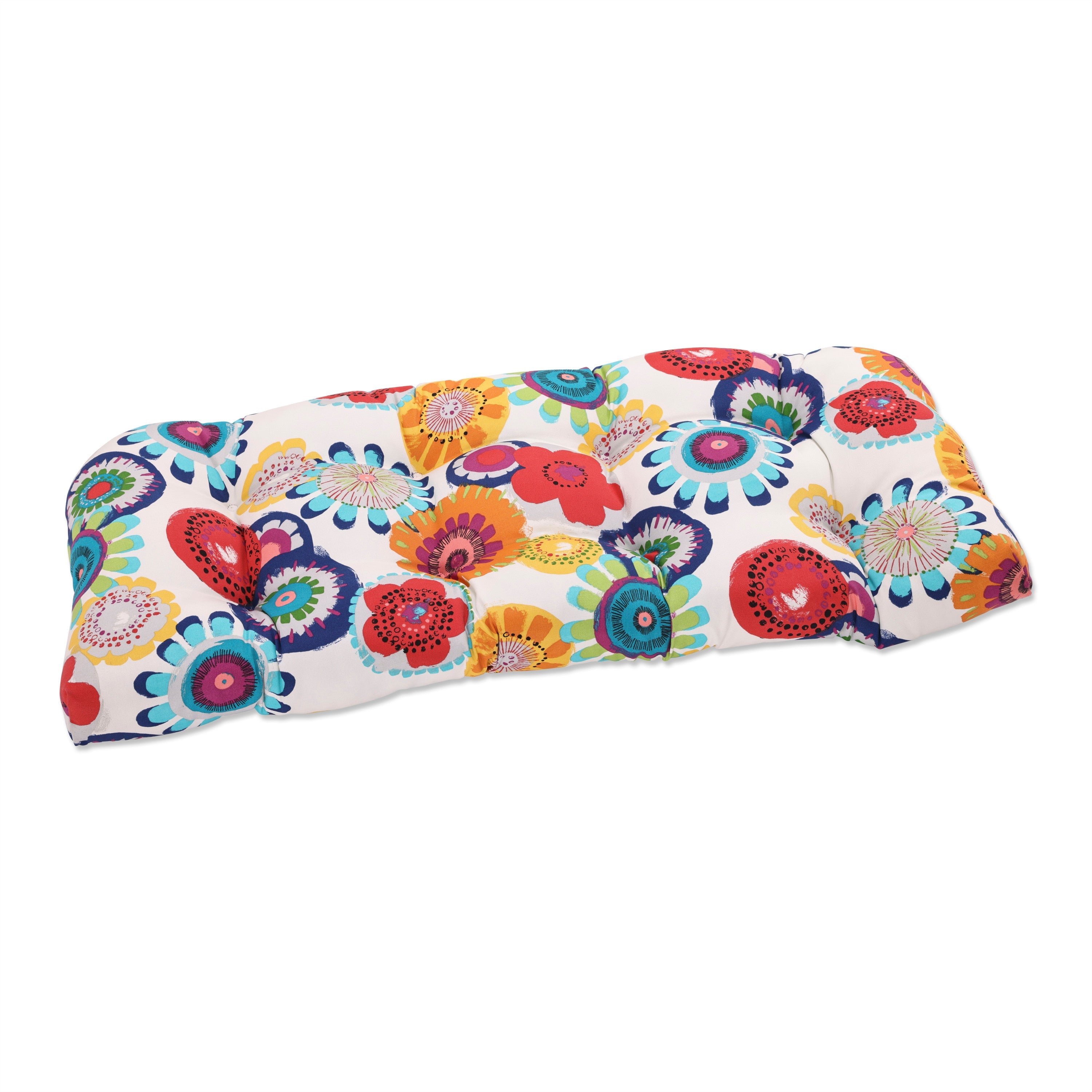 Crosby Confetti Wicker Loveseat Cushion