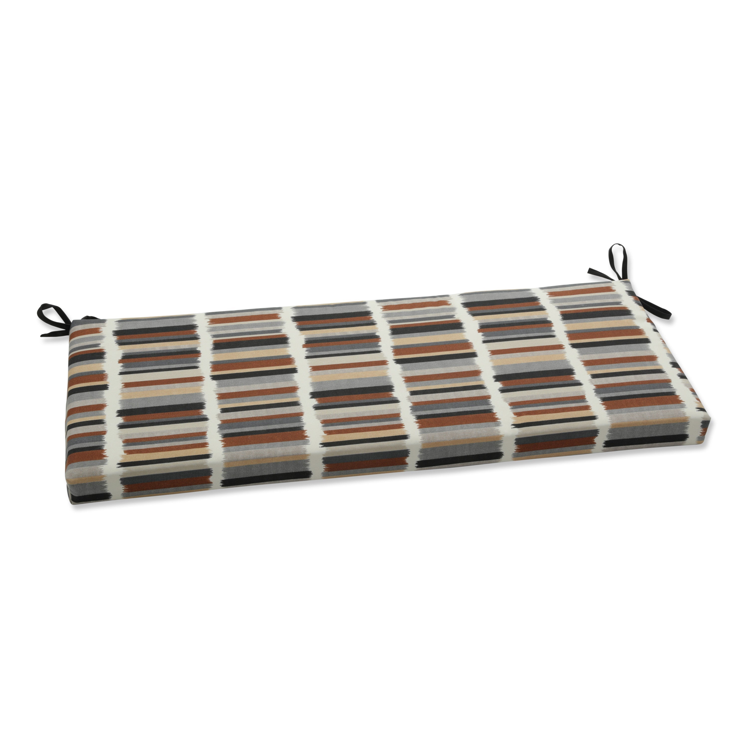 Solar Stripe Ebony Bench Cushion